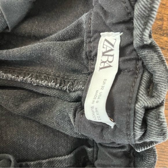 Zara Washed Black Paperbag Jeans - Picture 3 of 3